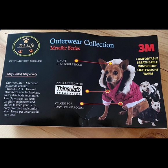 Pet Life Aspen Dog Ski Jacket Metallic Blue 3M XS - Picture 4 of 6